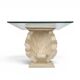 Magnussen Ponte shell-shaped console or table base with original glass top