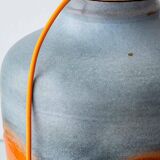 XXL Mid-Century Modern grey and orange ceramic table lamp Carstens Tönnieshof