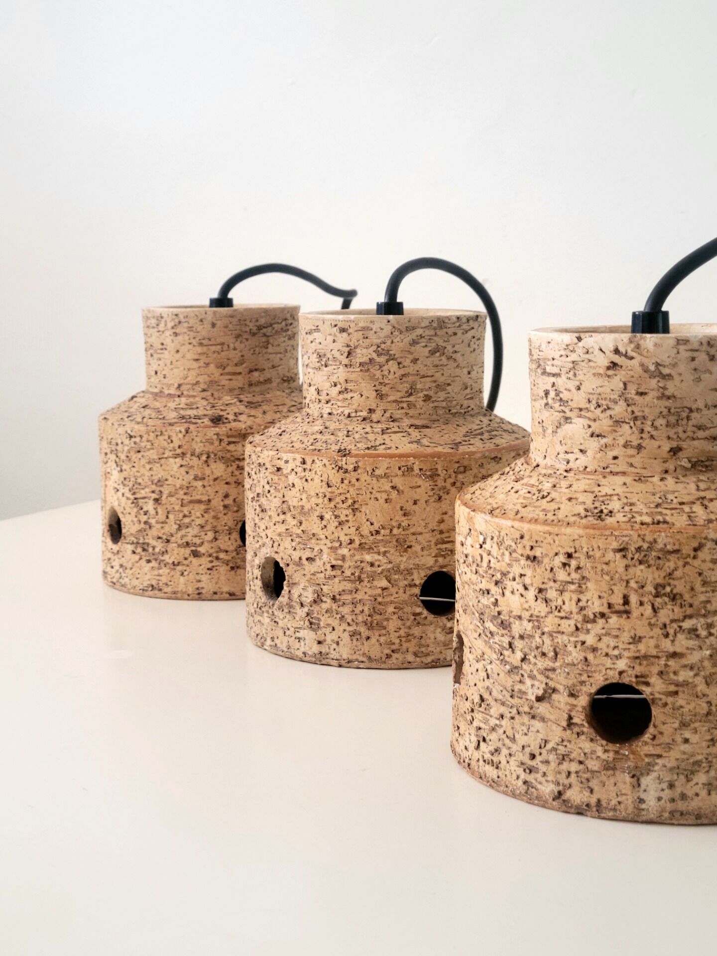 Ceramic pendant lamp, Netherlands 1970