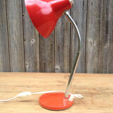 Red articulated desk lamp
