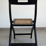 Chaise pliante cannée vintage