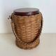 Wicker rattan ice bucket