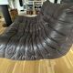 Togo corner sofa in Indiana Ink leather (2 two-seater benches and 1 corner piece)