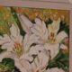 Original Swedish oil on panel from the mid-century – white lilies