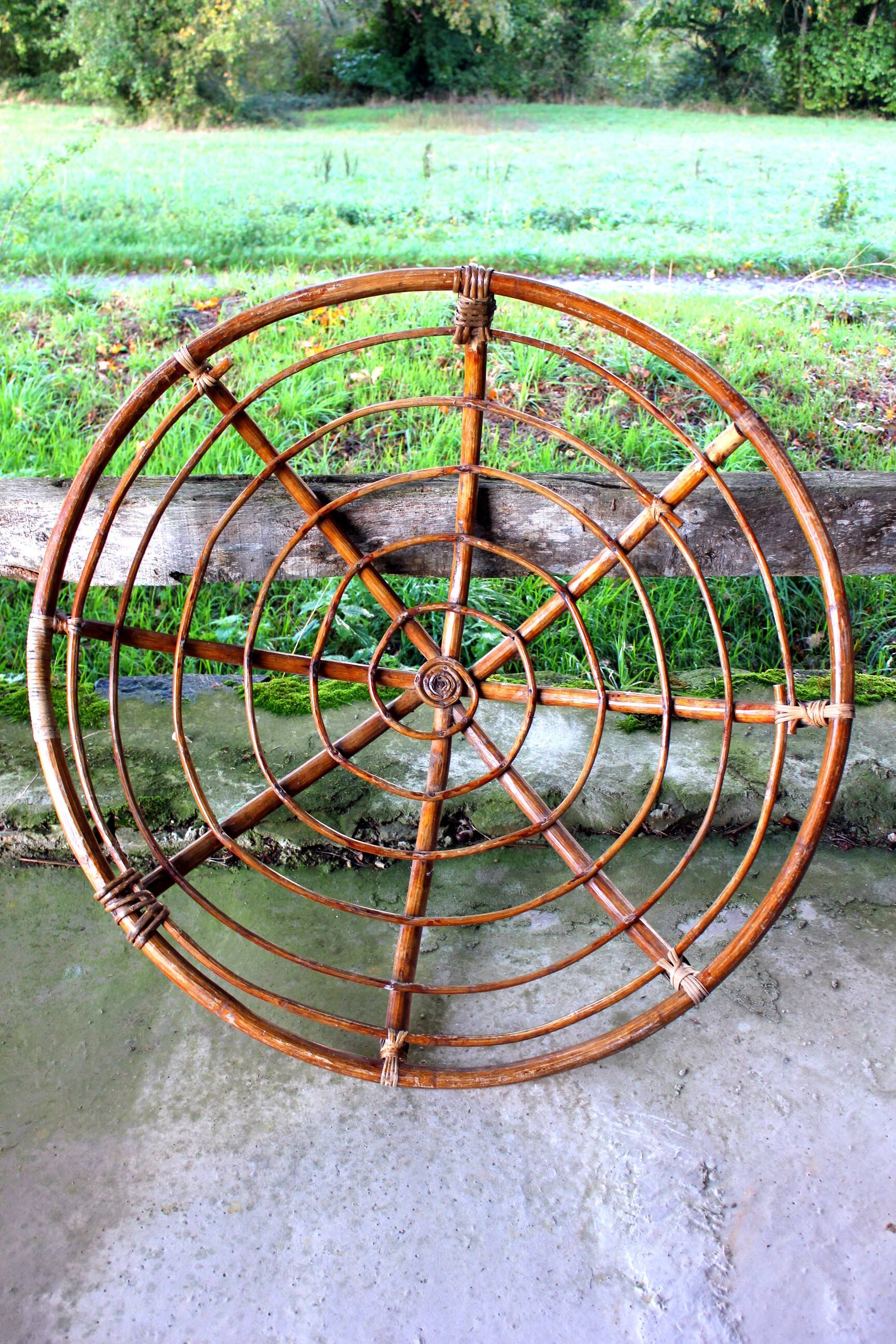 Pair of papasan rattan armchairs from the 1970s