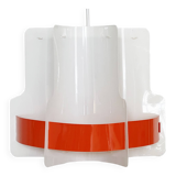 Plastic sheet pendant light by Quality System. Denmark 1970s