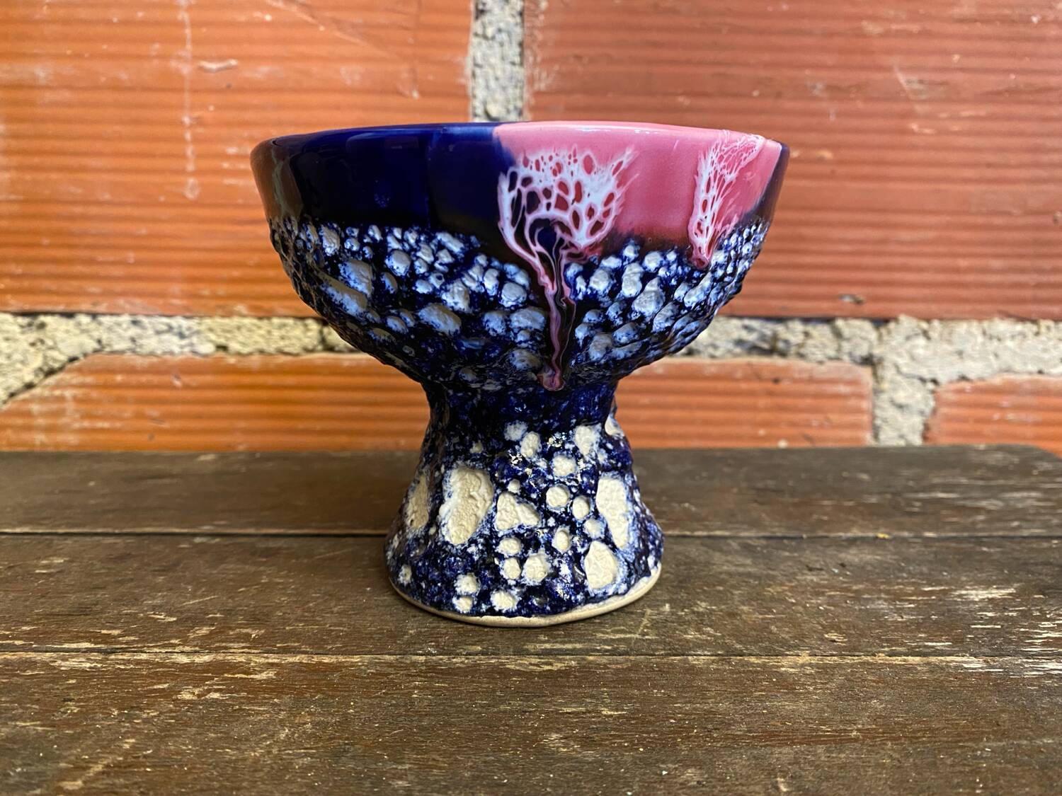 Empty pocket bowl fat lava charles cart cyclops polychrome ceramic #d