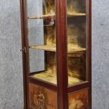 Louis XV style display cabinet stamped in mahogany and Martin varnish circa 1860