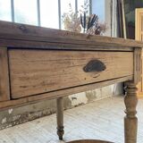2m walnut drapery farmhouse table