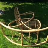 Rocking-chair en rotin