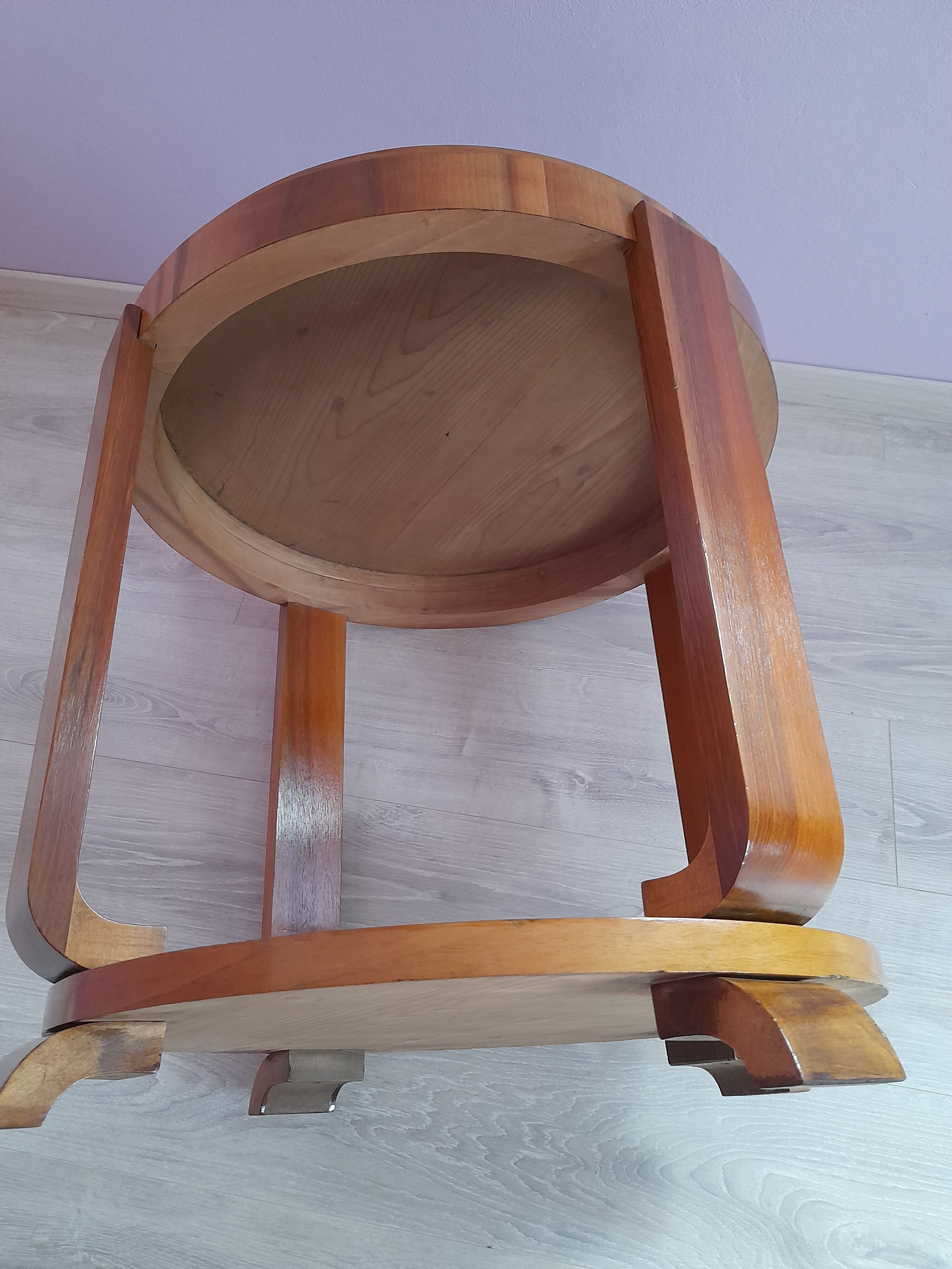 Round art deco coffee table