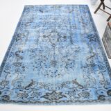 5x8 Shades Of Blue Soft Pastel Vintage Rug, 155x252Cm SK 4004
