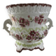 Rosario flowered earthenware majolica planter