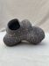 Raw black stoneware vase