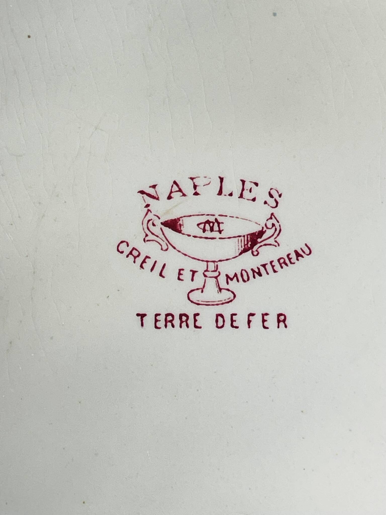 Oval ironstone dish from Creil & Montereau