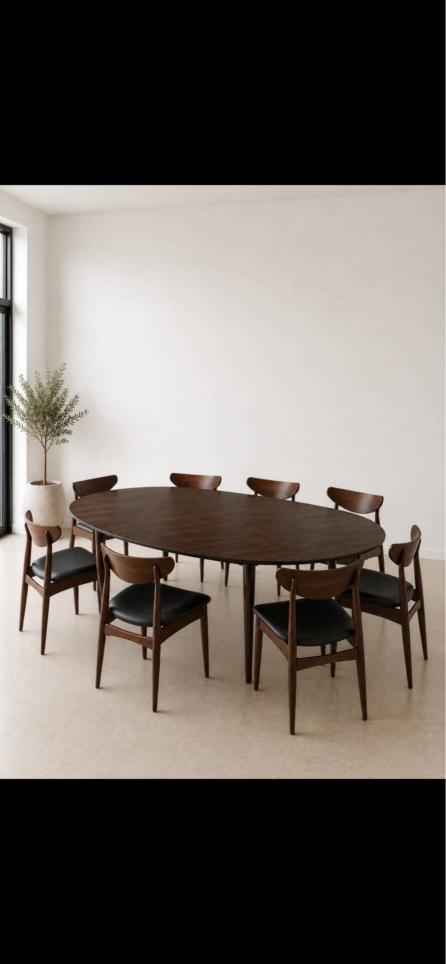 Table à rallonge  scandinave en palissandre de Rio