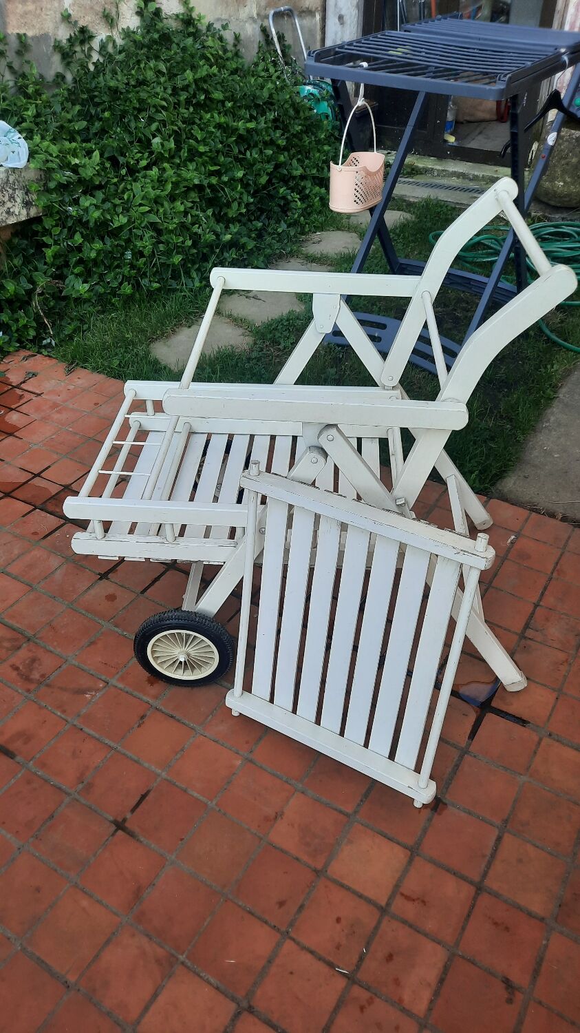 Vintage wood garden cart