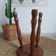 Vintage turned wood tripod country stool
