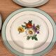 6 flat plates in half-porcelain Badonviller