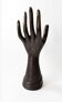 Single flower holder in shiny black ceramic, Vallauri spirit.