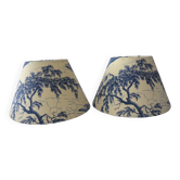 Lot de 2 abat-jours Toile Jouy
