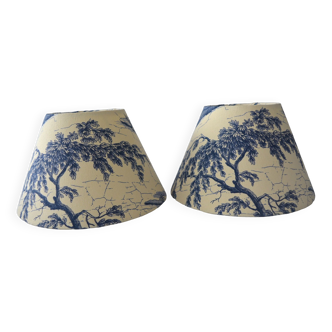 Lot de 2 abat-jours Toile Jouy