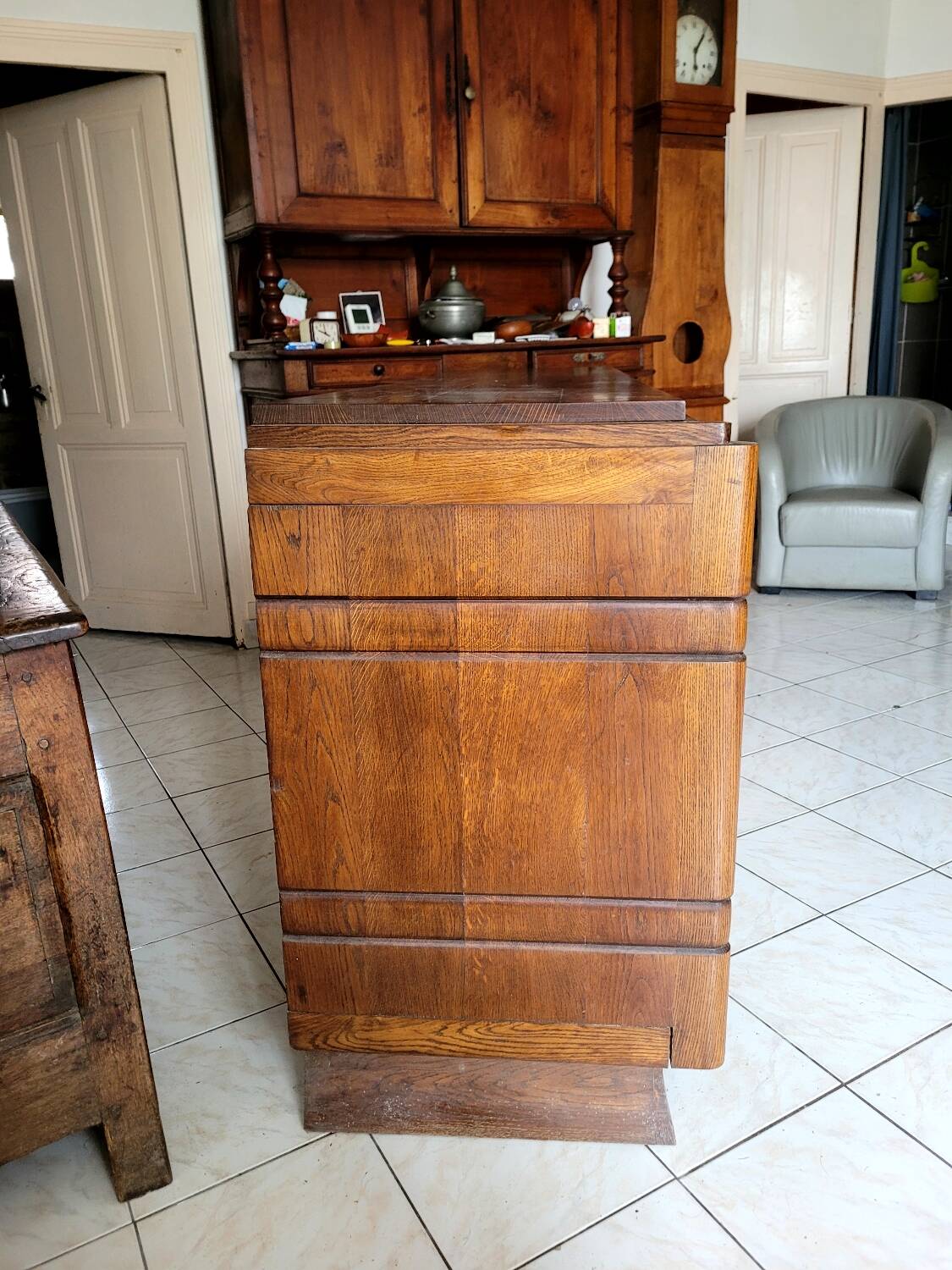 Vintage Art Deco oak sideboard