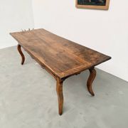 Table, drapière en noyer, XIXème s.