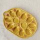 Vintage egg plate in majolica - 1970s