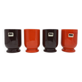 4 Franco Pozzi glasses/mazagrans • Bistrot series by Ambroglio Pozzi • 1970