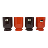 4 Franco Pozzi glasses/mazagrans • Bistrot series by Ambroglio Pozzi • 1970