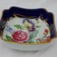 Square cup in Limoges art porcelain Bleu de four