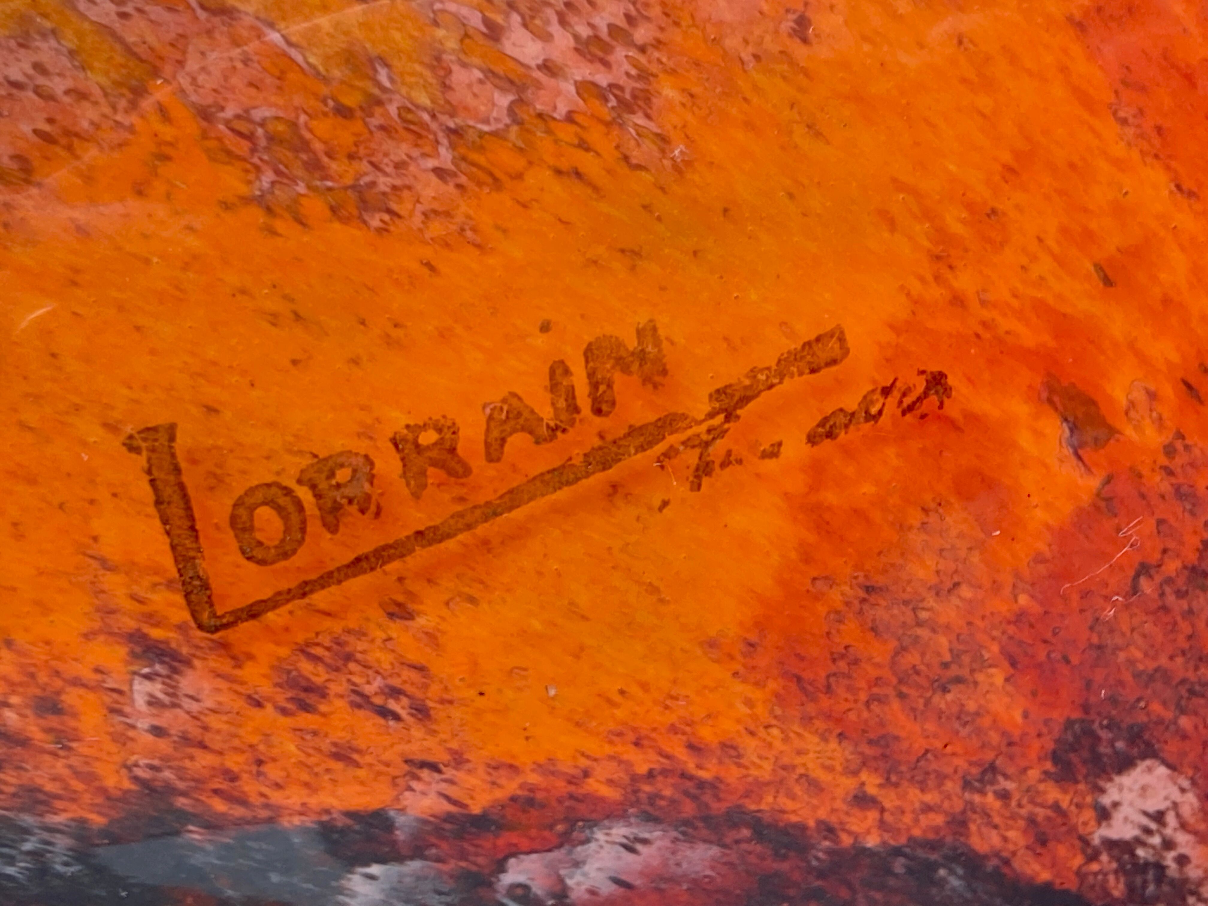 Large art-deco vase le lorrain glassware Daum Nancy 1925