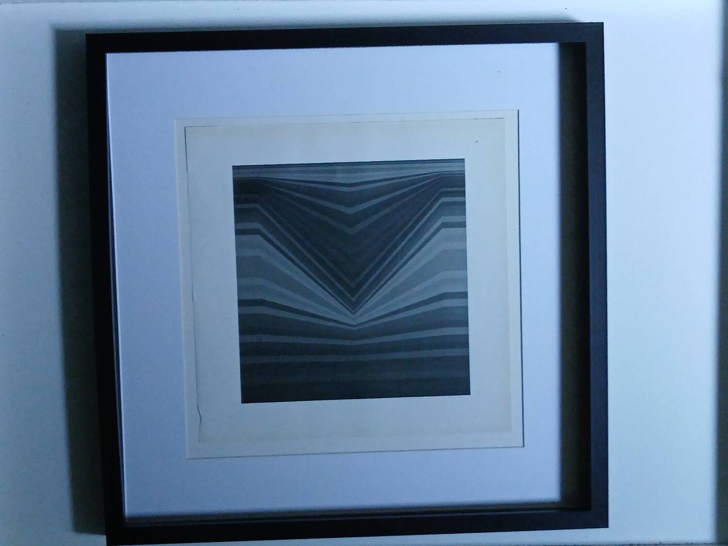 Tableau Vintage Art Optique - Victor Vasarely - Frame 40x40cm