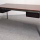 Modernist rosewood pedestal desk, Italy circa 1970