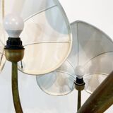 Arturo Pani Floor Lamp 1970s Brass Verdigris Vintage Palm Tree Hollywood Regency