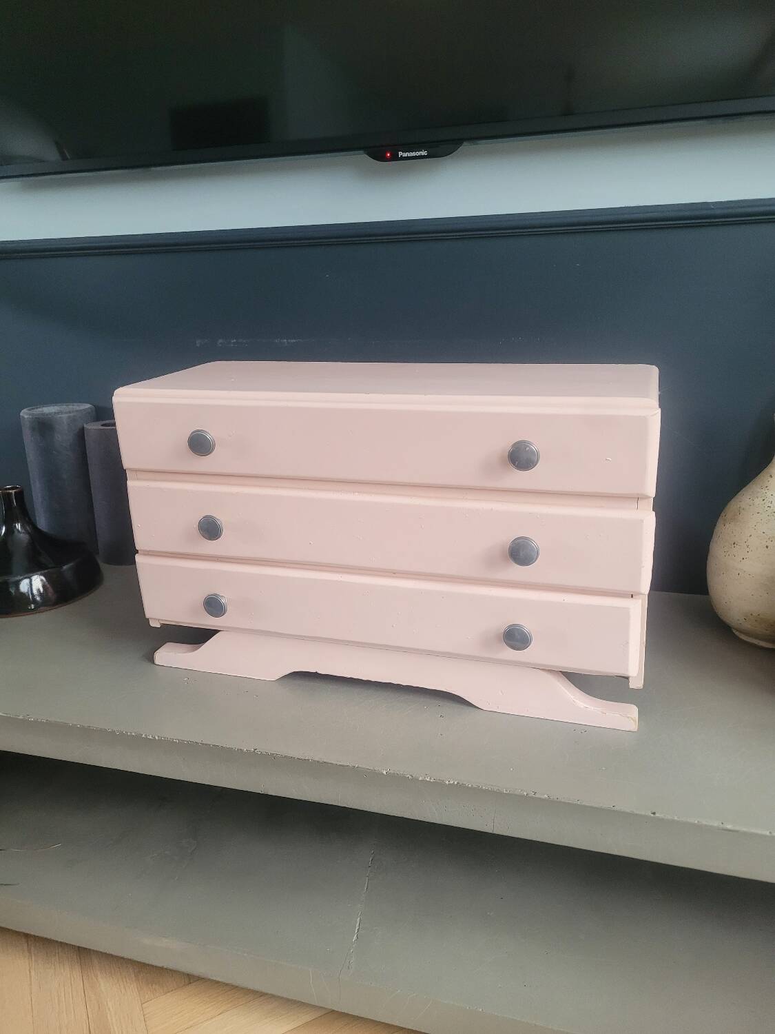 Small art deco wooden chest of drawers