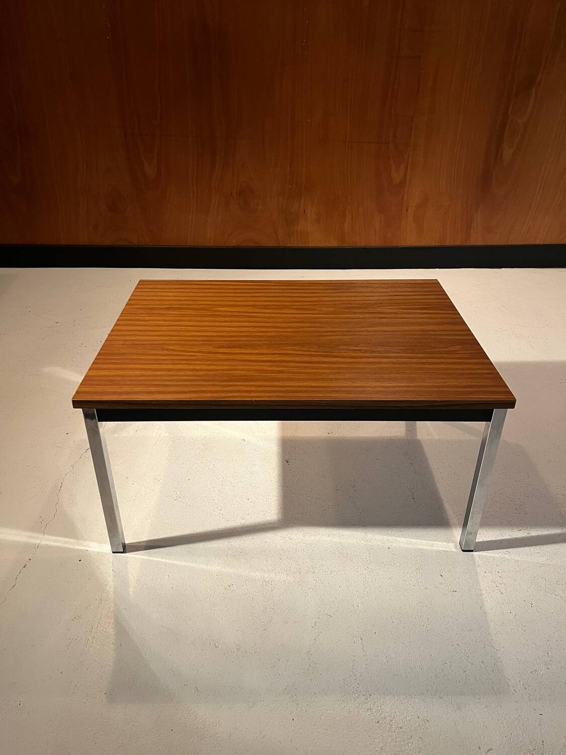 Table basse en acier et teck, 1970