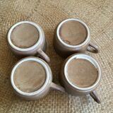 Series of 4 cups of sandstone