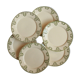 Set of 6 plates flat old earthenware Sarreguemines U et Cie model Arcole