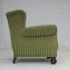Fauteuil danois en velours vert et frêne, années 1950
