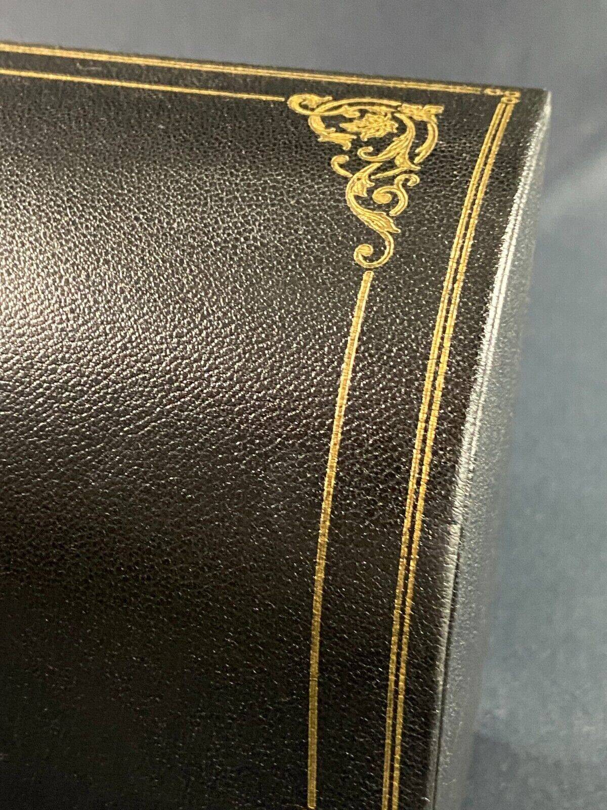 Le Tanneur mail binder sorter leather gilded decoration with small Regency style iron