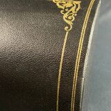 Le Tanneur mail binder sorter leather gilded decoration with small Regency style iron