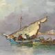 Counterpart of paintings "Sailing boats Felouks Gondolas" signed Orientalists