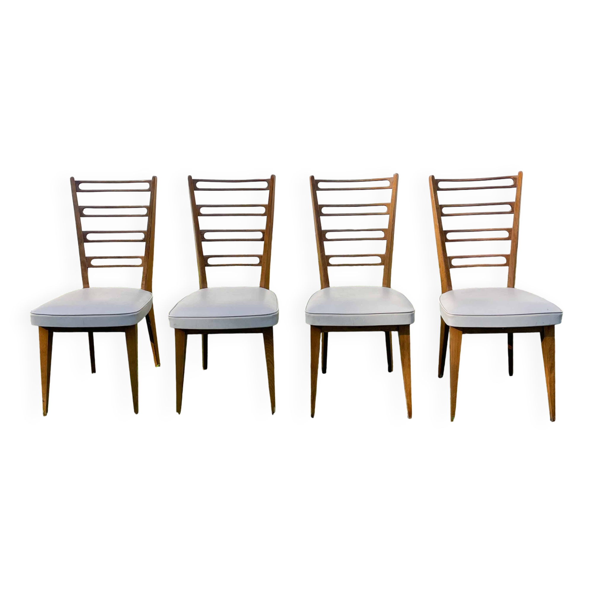 Set of 4 Monobloc chairs from the 60s