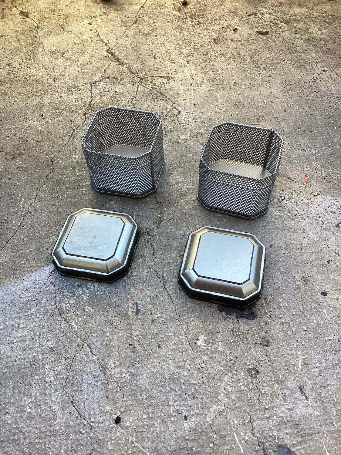 Pair of designer office storage boxes