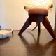 Scandinavian style tripod table lamp in teak by Arlus circa 50's/ 60