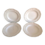 Four soup plates Ivory service/Faienceries de Sarreguemines/vintage 50