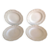 Four soup plates Ivory service/Faienceries de Sarreguemines/vintage 50
