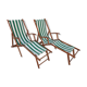 Pair of Chilean vintage sunbeds
